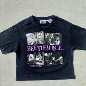 Black Graphic Crop T-Shirt